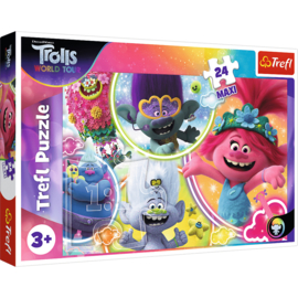 Trolls puzzel World Tour 24 stukjes Maxi