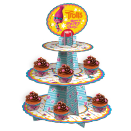 Trolls cupcake standaard 3-laags