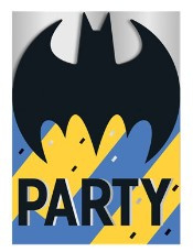 Batman uitnodigingen party 8 st.