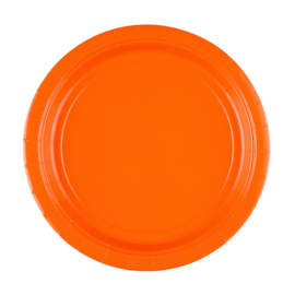 Oranje wegwerp bordjes ø 23 cm. 8 st.
