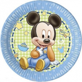 Disney Baby Mickey Mouse gebakbordjes ø 20 cm. 8 st.