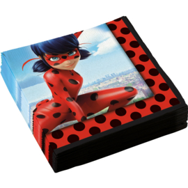 Ladybug Miraculous servetten 33 x 33 cm. 20 st.