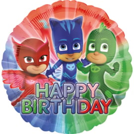 PJ Masks happy birthday folieballon ø 43 cm.