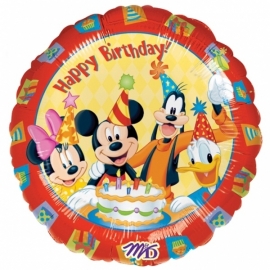 Disney Mickey Mouse & friends happy birthday folieballon ø 45 cm.