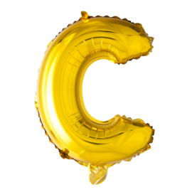Folieballon letter C goud 102 cm.