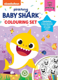 Baby Shark kleur- en stickerset