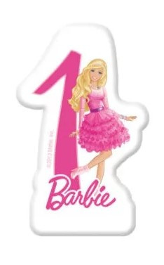 Barbie taart kaars 1 jaar 6 cm. Barbie en cupcake decoratie | Magic Moments For Kids