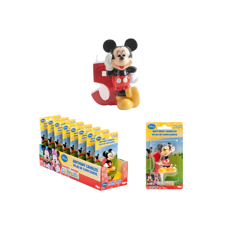 twee Gom Renaissance Disney Mickey Mouse Clubhouse 5e verjaardagskaars | Disney Mickey Mouse  feestartikelen | Magic Moments For Kids
