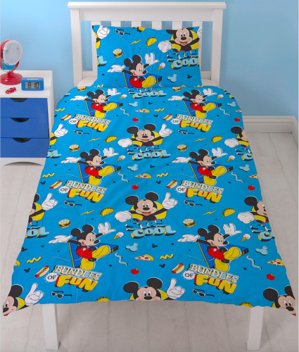 zondag Lief ambulance Disney Mickey Mouse dekbedovertrek Stay Cool 135 x 200 cm. | Disney Mickey  Mouse cadeau artikelen | Magic Moments For Kids