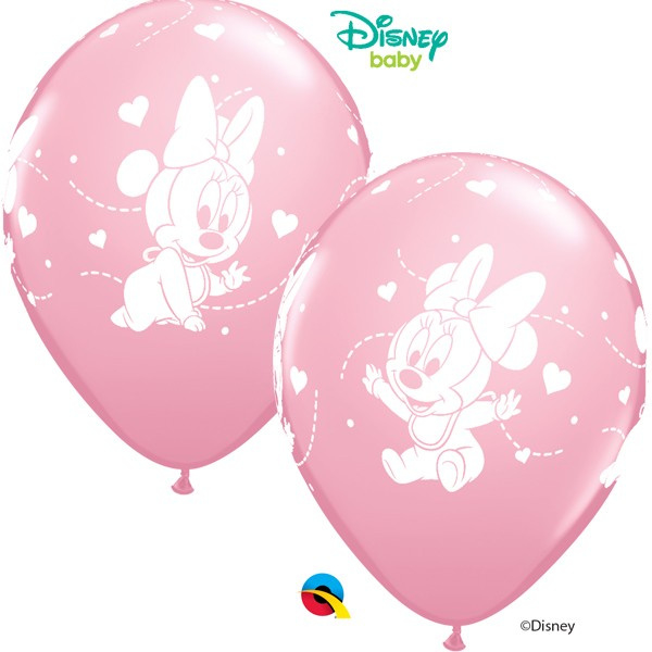 Disney Baby Minnie Mouse roze ballonnen ø cm. 6 st. | Disney Baby Minnie Mouse feestartikelen | Magic Moments For Kids