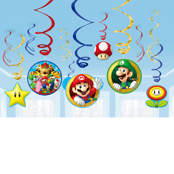 weefgetouw oogopslag Boodschapper Super Mario Bros draaislingers | Super Mario Bros feestartikelen | Magic  Moments For Kids