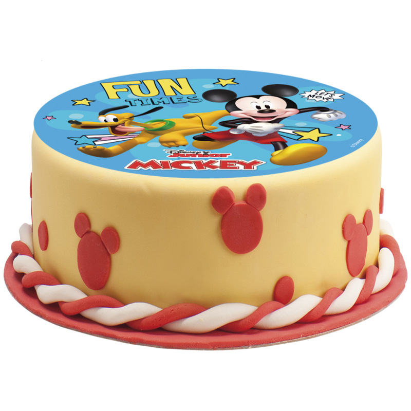 Disney Mickey Mouse en Pluto eetbare taart decoratie 15,5 cm. | Disney Mickey Mouse taart en cupcake decoratie | Magic Moments For Kids
