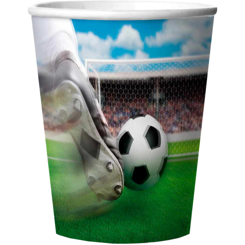 Voetbal 3D drinkbeker 250 4 st. | Voetbal feestartikelen | Magic Moments For Kids