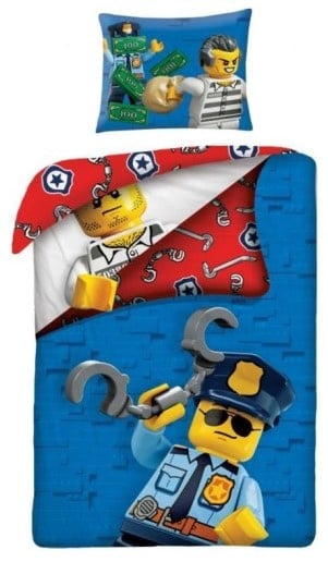 Lego City Politie dekbedovertrek 140 x 200 cm. | Lego City Politie feestartikelen Magic Moments For Kids