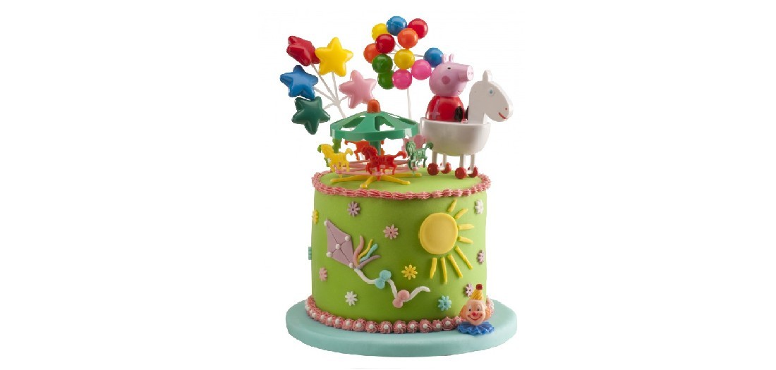 Peppa Pig verjaardagstaart Peppa Pig verjaardagstaart