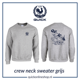Crew neck sweater Q125  Qui..c.k - sport grey