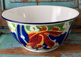 Emaille schaal met visjes