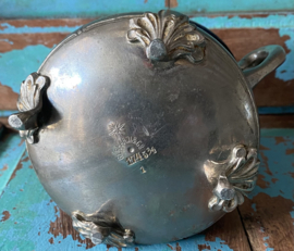 Zilvertinnen Art Nouveau suikerpot