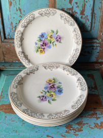 Burleigh gebakschotels met viooltjes
