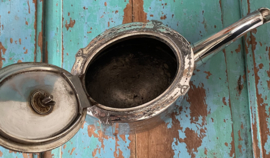 Verzilverde Engelse theepot