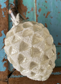 Besneeuwde dennenappel