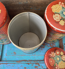 Oud voorraadblikken set