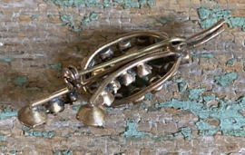 Engelse vintage strass broche
