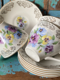 Burleigh kop&schotels met viooltjes