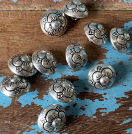 Bolle zilverkleurige knopen