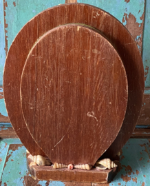 Franse vintage schelpen spiegel