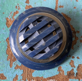 Grote blauwe vintage knoop