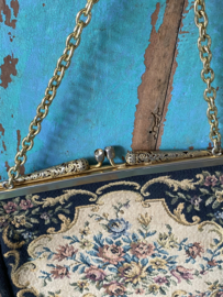 Gobelin tasje met mooie beugel