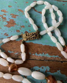 Glaskralen ketting met mooi slot