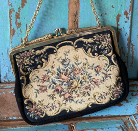 Gobelin tasje met mooie beugel