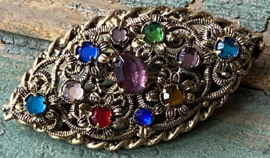 Engelse vintage strass broche