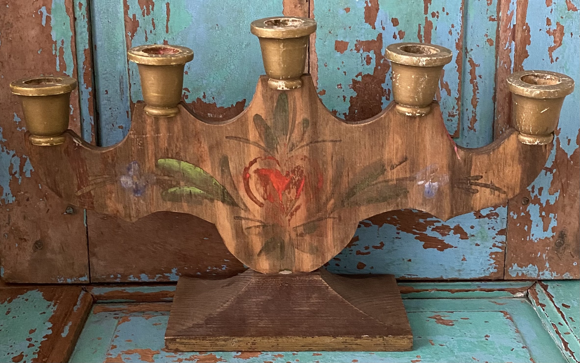 Houten Zweedse kandelaar
