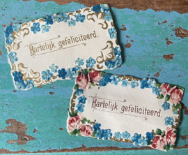 Twee kleine antieke kaartjes