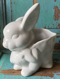 Konijn met paaseieren mand