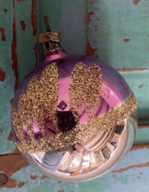 Roze met glitters