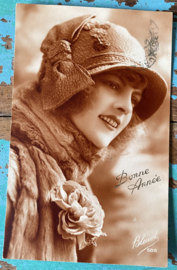 Franse sepia fotokaart