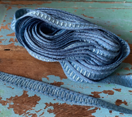 Lichtglanzend blauw band  (verkoop per meter)
