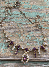 Oude Engelse strass ketting