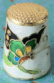 Cloisonné vingerhoed “Vlinder”
