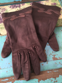 Bruine vintage handschoenen