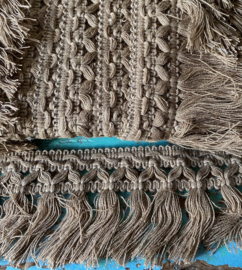 Bruine kwastjesband  (verkoop per meter)