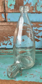 Vintage glazen vogeldrinkflesje