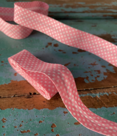 Roze met witte stippen  (198cm)
