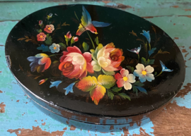 Lakdoos met vogel en bloemen