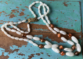 Glaskralen ketting met mooi slot