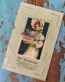 Antieke vriendschapskaart